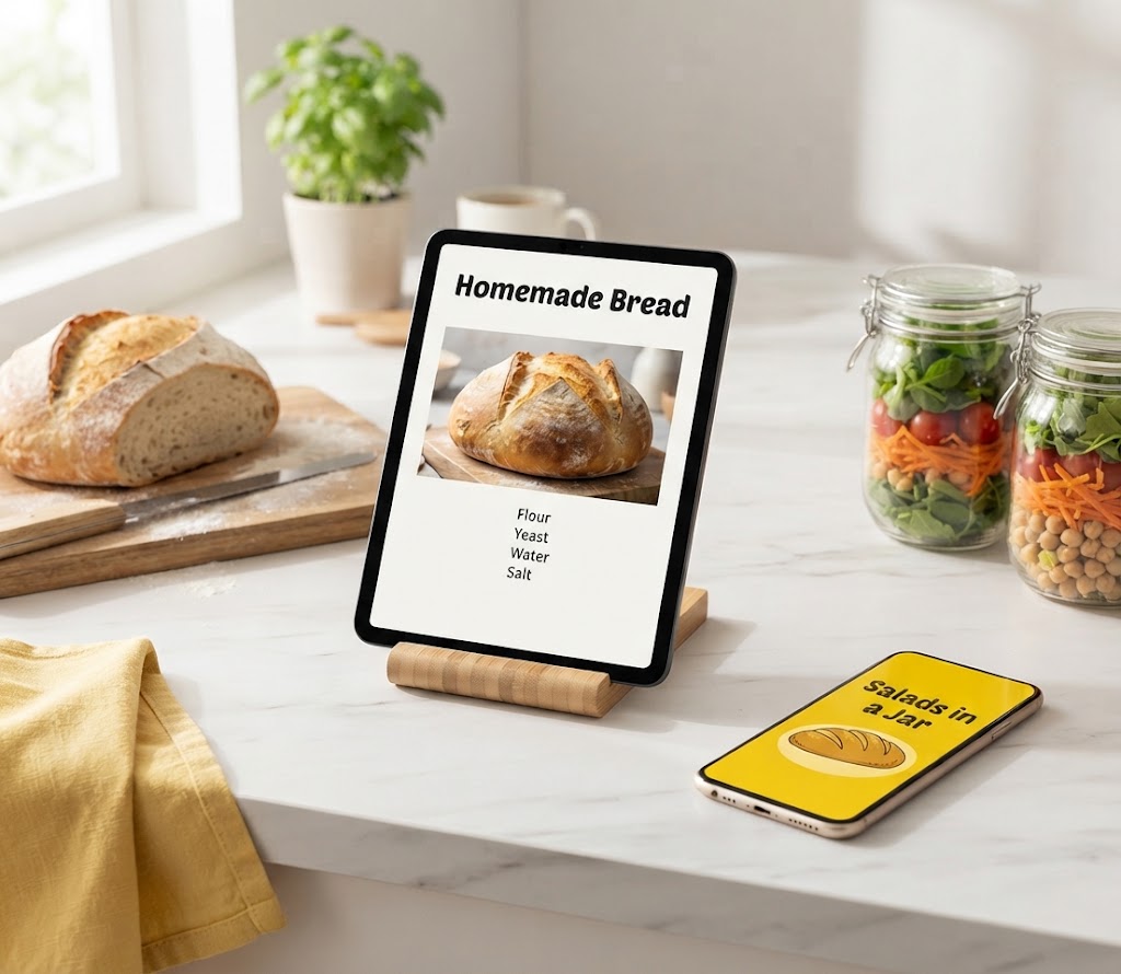 Reading a digital book on a tablet